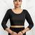 Polyester elastane zari stretchable elbow sleeve ready to wear blouse for women