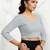 Polyester elastane zari stretchable elbow sleeve ready to wear blouse for women