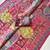 Rani Pink Color Printed With Hand Aari Work Jari Outing Work With Mirror Dola Silk Saree
