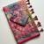 Rani Pink Color Printed With Hand Aari Work Jari Outing Work With Mirror Dola Silk Saree