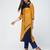 cotton color block straight kurta,mustard,(s,m,l,xl,2xl,3xl)