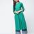 Cotton solid flared kurta with key hole neck,turquoise,(s,m,l,xl,2xl,3xl)