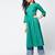 Cotton solid flared kurta with key hole neck,turquoise,(s,m,l,xl,2xl,3xl)