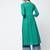 Cotton solid flared kurta with key hole neck,turquoise,(s,m,l,xl,2xl,3xl)