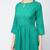 Cotton solid flared kurta with key hole neck,turquoise,(s,m,l,xl,2xl,3xl)