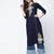 cotton straight kurta with patchwork ,blue,(s,m,l,xl,2xl,3xl)