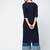 cotton straight kurta with patchwork ,blue,(s,m,l,xl,2xl,3xl)