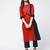 cotton color block straight kurta,red,(s,m,l,xl,2xl,3xl)