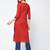 cotton straight kurta with patchwork ,red,(s,m,l,xl,2xl,3xl)