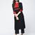 rayon color block straight kurta with tassels ,black,(s,m,l,xl,2xl,3xl)