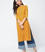 rayon solid straight kurta,mustard,(s,m,l,xl,2xl,3xl)