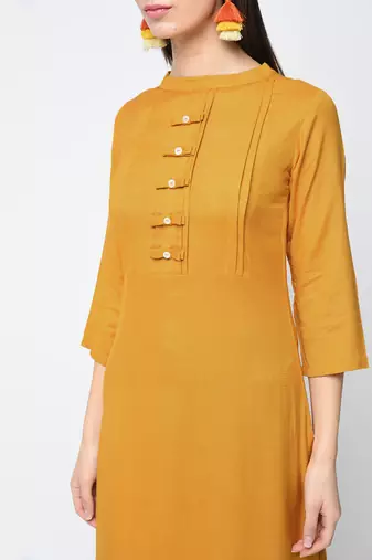 rayon solid straight kurta,mustard,(s,m,l,xl,2xl,3xl)