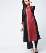 rayon block printed straight kurta,red,(s,m,l,xl,2xl,3xl)