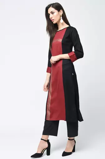 rayon block printed straight kurta,red,(s,m,l,xl,2xl,3xl)