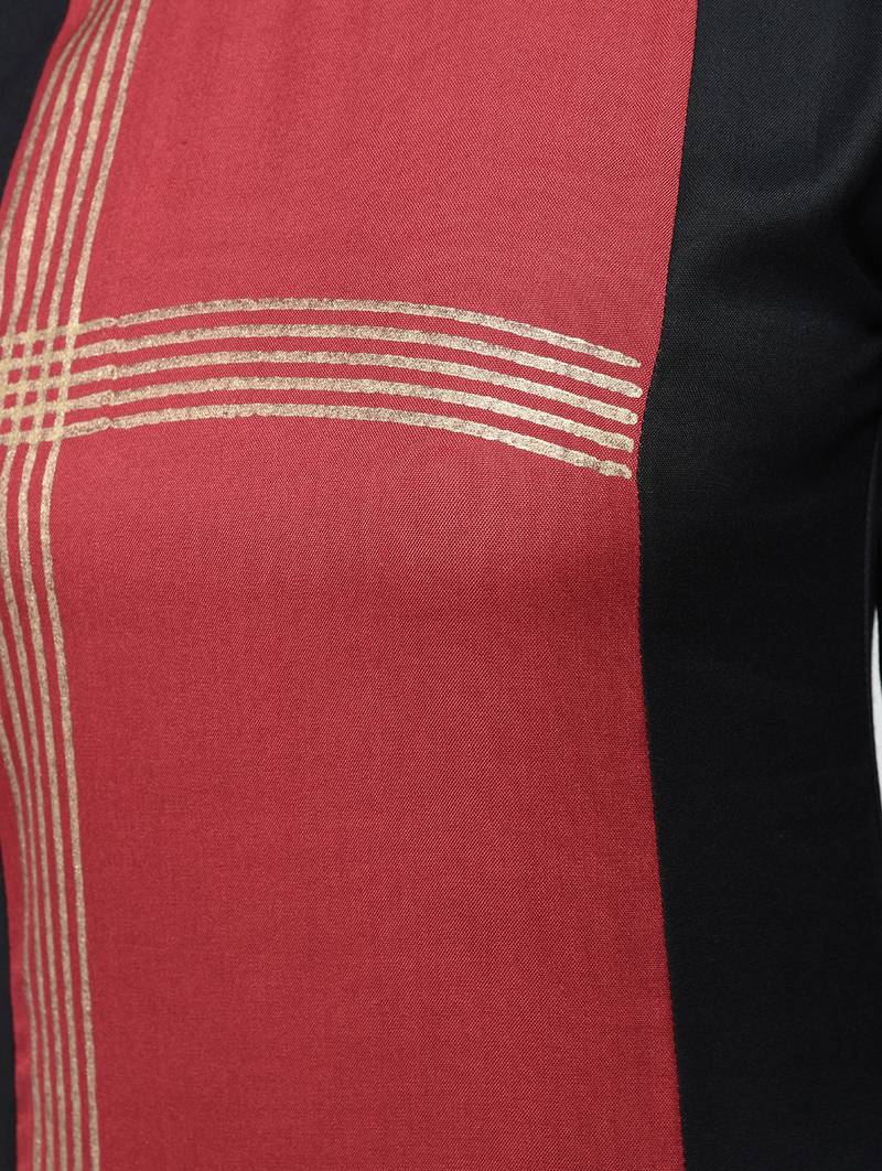 rayon block printed straight kurta,red,(s,m,l,xl,2xl,3xl)