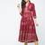 Rayon block printed anarkali kurta,maroon,(s,m,l,xl,2xl,3xl)
