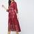 Rayon block printed anarkali kurta,maroon,(s,m,l,xl,2xl,3xl)