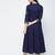 Rayon block printed anarkali kurta,blue,(s,m,l,xl,2xl,3xl)