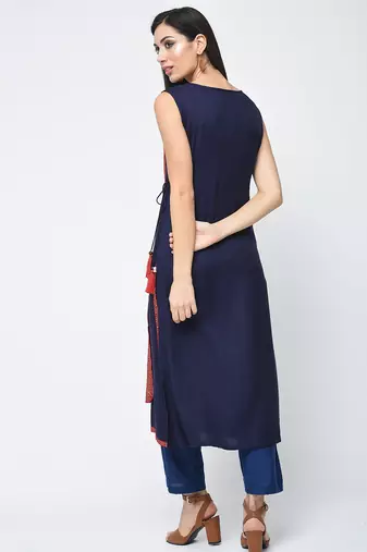 rayon block printed layered kurta,red,(s,m,l,xl,2xl,3xl)