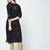cotton block printed straight kurta,black,(s,m,l,xl,2xl,3xl)