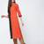 cotton color block straight kurta,orange,(s,m,l,xl,2xl,3xl)
