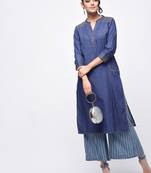 denim princess line straight kurta,blue,(s,m,l,xl,2xl,3xl)