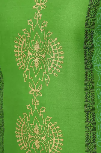 cotton block printed straight kurta,green,(s,m,l,xl,2xl,3xl)