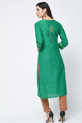 cotton block printed straight kurta,turquoise,(s,m,l,xl,2xl,3xl)