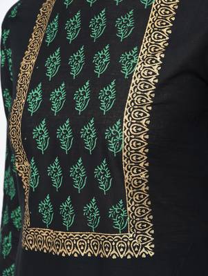 cotton block printed straight kurta,black,(s,m,l,xl,2xl,3xl) 5