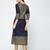 cotton block printed straight kurta,navy blue,(s,m,l,xl,2xl,3xl)