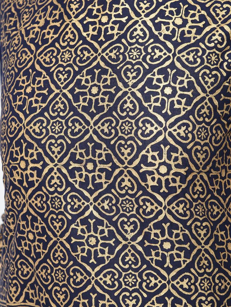 cotton block printed straight kurta,navy blue,(s,m,l,xl,2xl,3xl)