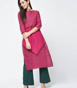 cotton block printed straight kurta,pink,(s,m,l,xl,2xl,3xl)