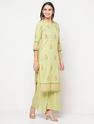 rayon screen print straight kurta,pista,(s,m,l,xl,2xl,3xl) 3