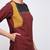 crepe color block straight kurta,brown,(s,m,l,xl,2xl,3xl)
