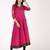 Cotton block print angrakha kurta,magenta,(s,m,l,xl,2xl,3xl)