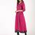 Cotton block print angrakha kurta,magenta,(s,m,l,xl,2xl,3xl)