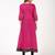 Cotton block print angrakha kurta,magenta,(s,m,l,xl,2xl,3xl)