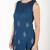 Rayon block print flared kurta,blue,(s,m,l,xl,2xl,3xl)