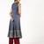Rayon block print flared kurta,grey,(s,m,l,xl,2xl,3xl)