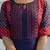 Rayon block print anarkali kurta,navy blue,(s,m,l,xl,2xl,3xl)