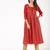 Cotton block print flared kurta,red,(s,m,l,xl,2xl,3xl)