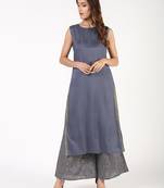 rayon solid pintucks straight kurta,grey,(s,m,l,xl,2xl,3xl)