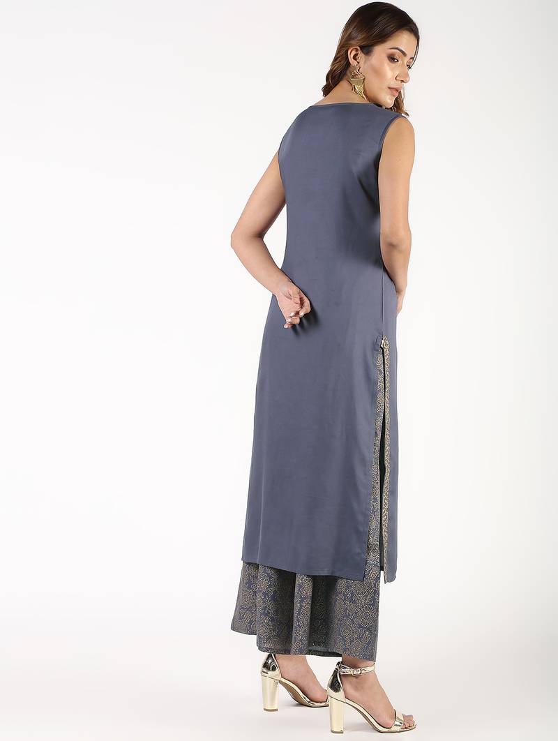 rayon solid pintucks straight kurta,grey,(s,m,l,xl,2xl,3xl)