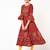 Cotton gold print flared anarkali kurta,maroon,(s,m,l,xl,2xl,3xl)