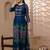 Rayon floral print flared kurta,blue,(s,m,l,xl,2xl,3xl)