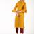 cotton criss-cross bell sleeves straight kurta,mustard,(s,m,l,xl,2xl,3xl)