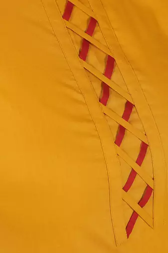 cotton criss-cross bell sleeves straight kurta,mustard,(s,m,l,xl,2xl,3xl)
