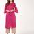 cotton criss-cross bell sleeves straight kurta,magenta,(s,m,l,xl,2xl,3xl)