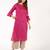 cotton criss-cross bell sleeves straight kurta,magenta,(s,m,l,xl,2xl,3xl)