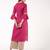 cotton criss-cross bell sleeves straight kurta,magenta,(s,m,l,xl,2xl,3xl)